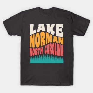 Lake Norman North Carolina Retro Sunset State Park T-Shirt